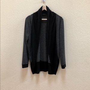 Metaphor grey and black striped open cardigan